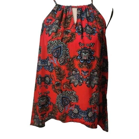 Collective Concepts Crepe Keyhole Halter Top, Size Small - Picture 1 of 6